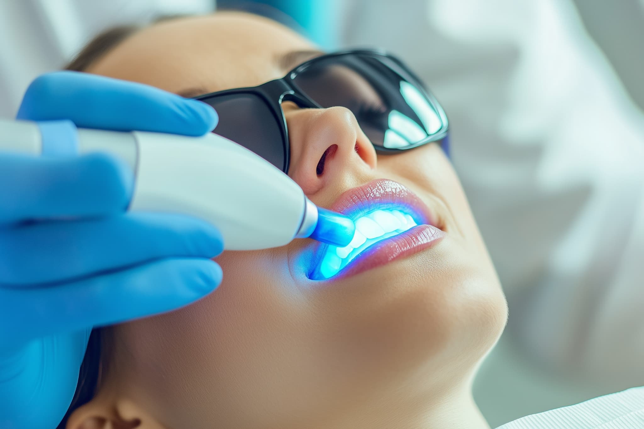 オフィスホワイトニングの様子