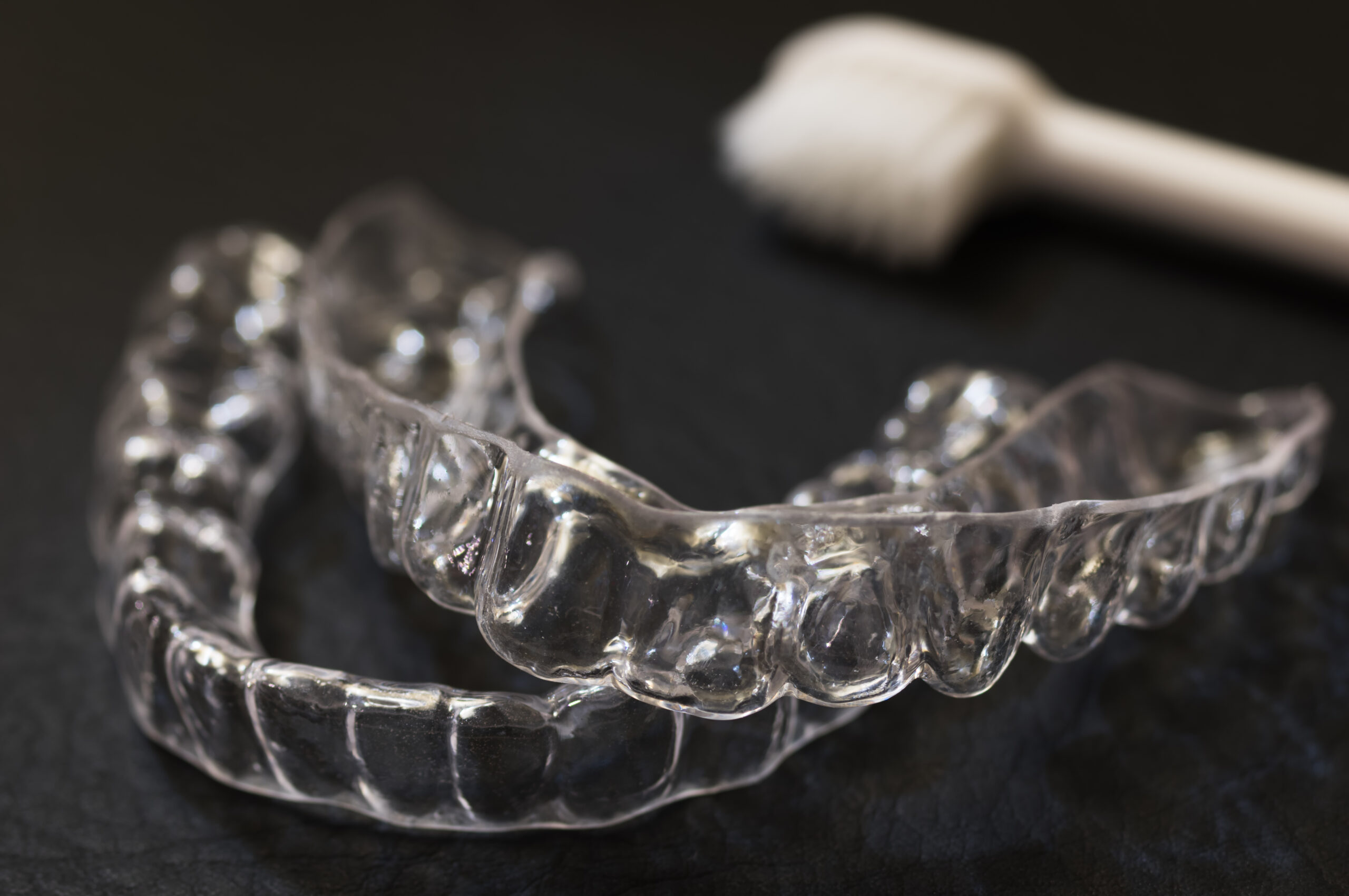 しっかりとお手入れされた矯正用マウスピース