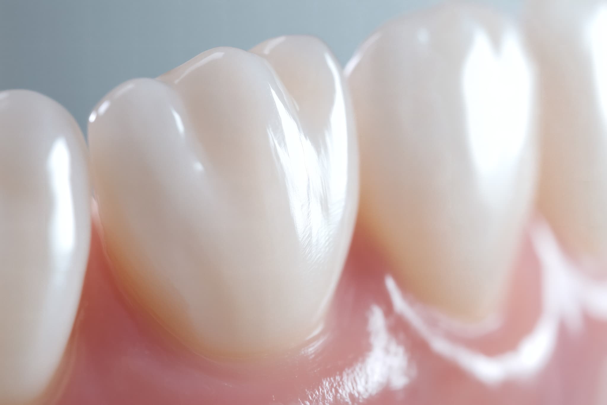 セラミックでできた歯のアップ