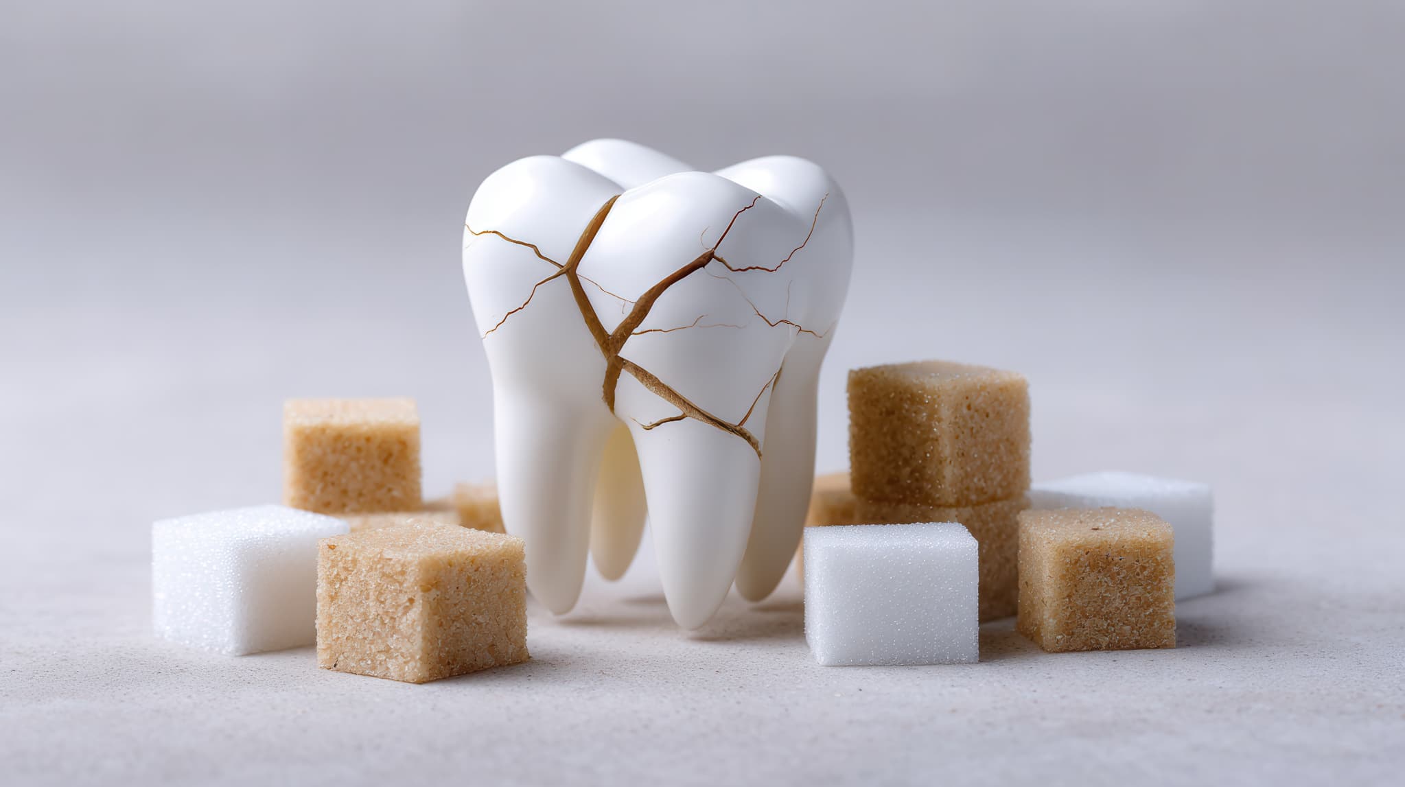 虫歯になりやすい甘い食材のイメージ